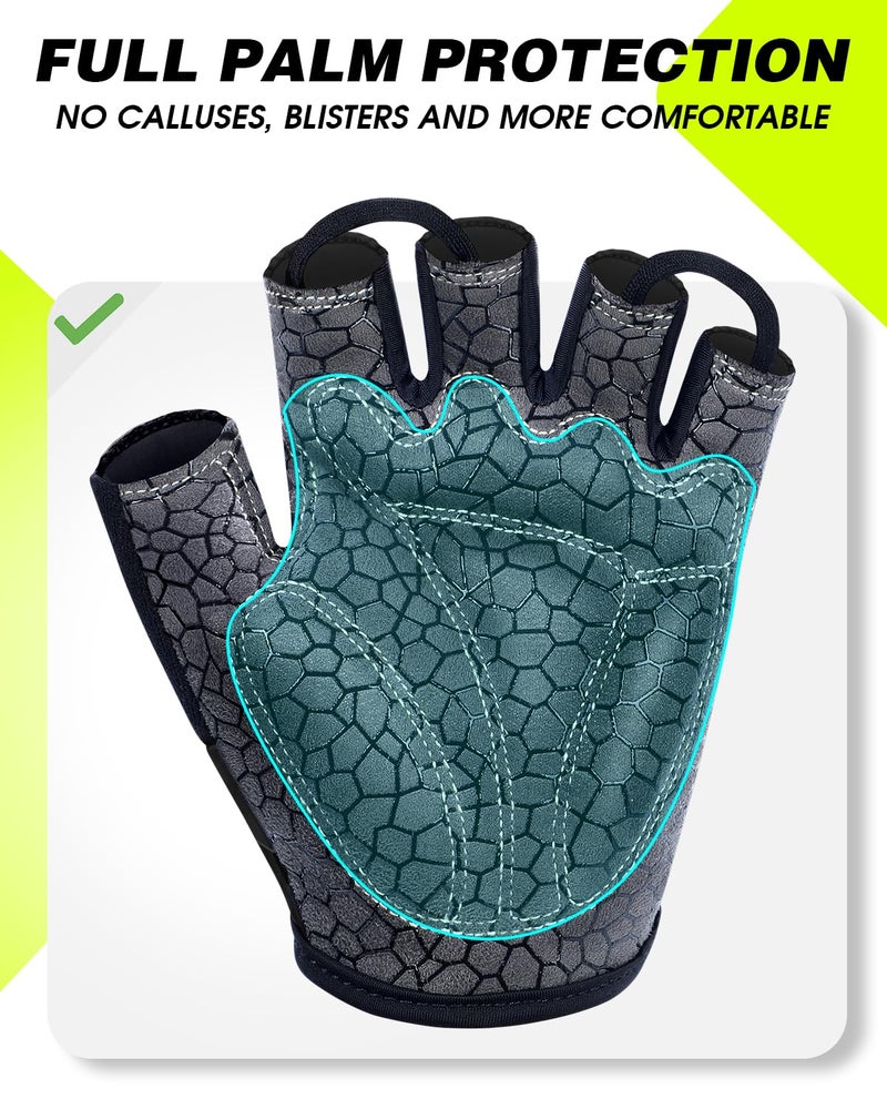 Tanluhu Cycling Gloves - Mountain Bike Half Finger Road Riding Gloves, Breathable, Shock-Absorbing, for Men and Women - Image 2